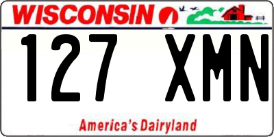 WI license plate 127XMN