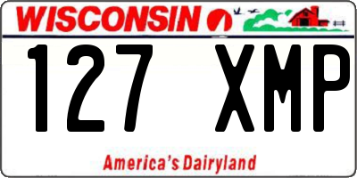 WI license plate 127XMP