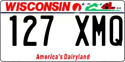WI license plate 127XMQ