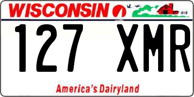 WI license plate 127XMR