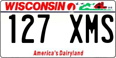 WI license plate 127XMS