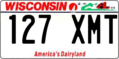 WI license plate 127XMT