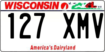WI license plate 127XMV