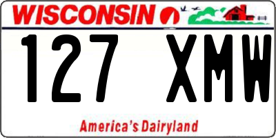 WI license plate 127XMW