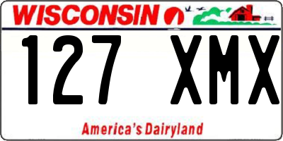 WI license plate 127XMX