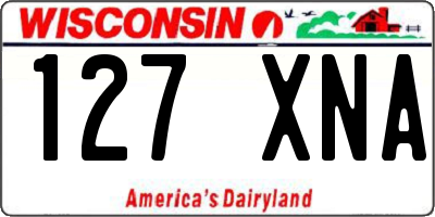 WI license plate 127XNA