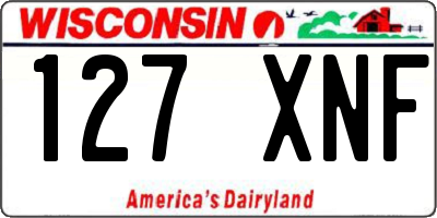 WI license plate 127XNF