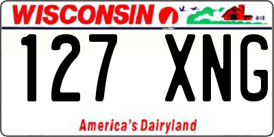 WI license plate 127XNG