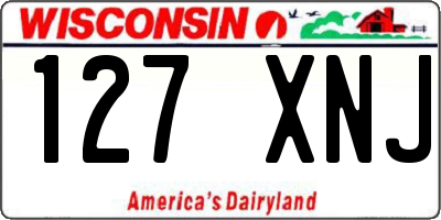 WI license plate 127XNJ