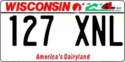 WI license plate 127XNL