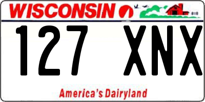 WI license plate 127XNX