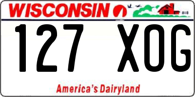 WI license plate 127XOG