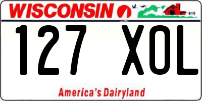 WI license plate 127XOL