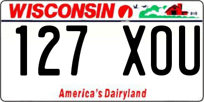 WI license plate 127XOU