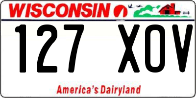 WI license plate 127XOV