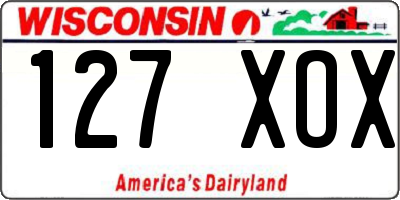 WI license plate 127XOX