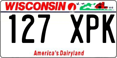WI license plate 127XPK