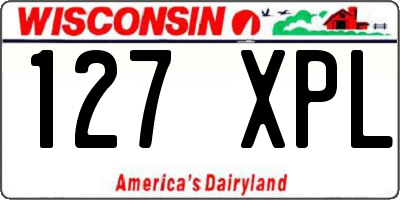 WI license plate 127XPL