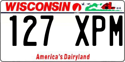 WI license plate 127XPM