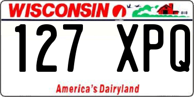 WI license plate 127XPQ