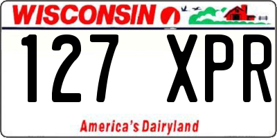 WI license plate 127XPR