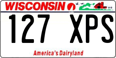 WI license plate 127XPS