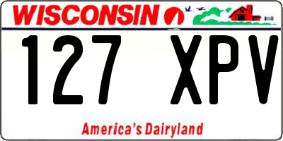 WI license plate 127XPV