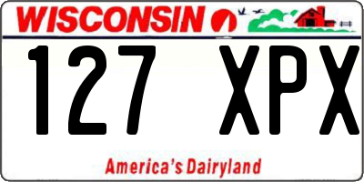 WI license plate 127XPX