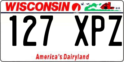 WI license plate 127XPZ