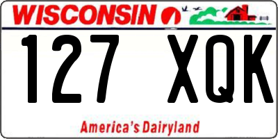 WI license plate 127XQK