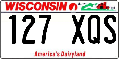 WI license plate 127XQS