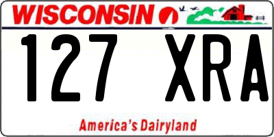 WI license plate 127XRA