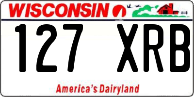 WI license plate 127XRB