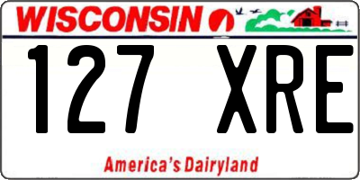 WI license plate 127XRE