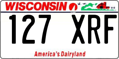 WI license plate 127XRF