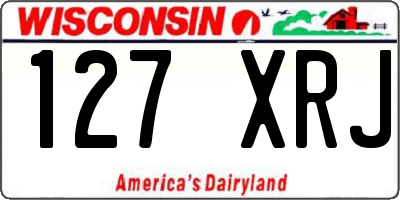 WI license plate 127XRJ