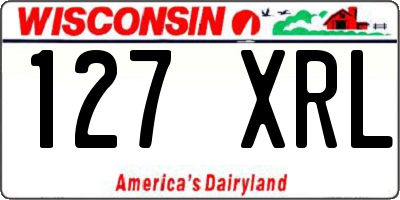 WI license plate 127XRL