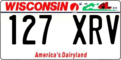 WI license plate 127XRV