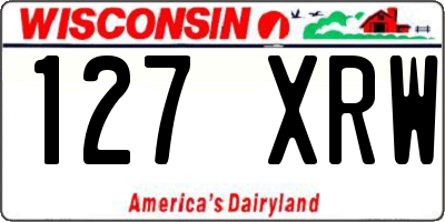 WI license plate 127XRW
