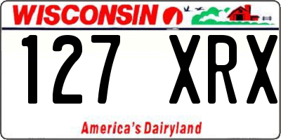WI license plate 127XRX