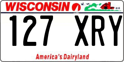 WI license plate 127XRY