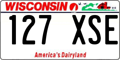 WI license plate 127XSE