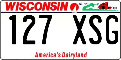 WI license plate 127XSG