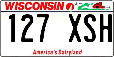 WI license plate 127XSH
