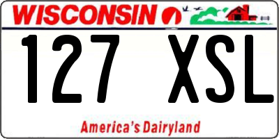 WI license plate 127XSL