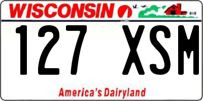 WI license plate 127XSM