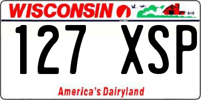 WI license plate 127XSP