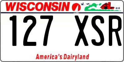 WI license plate 127XSR