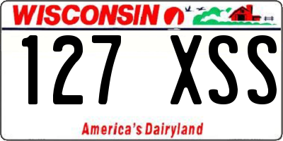 WI license plate 127XSS