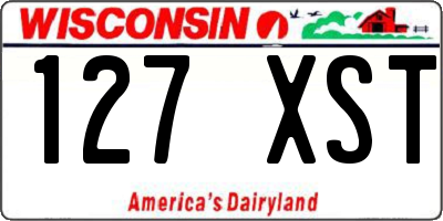 WI license plate 127XST